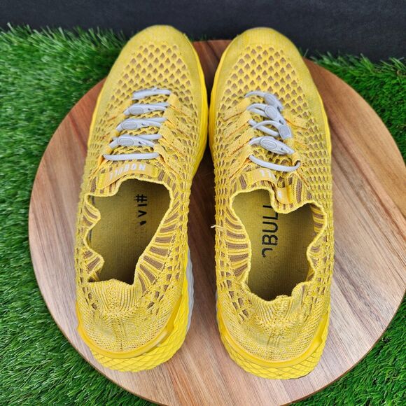 NOBULL Lemon Drop Diamond Knit Runner Athletic Yellow Shoes Men’s 8 Women’s 9.5 - Picture 7 of 12